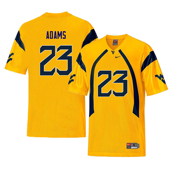 Men #23 Jordan Adams West Virginia Mountaineers Retro College Football Jerseys Sale-Yellow